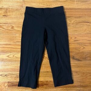 Women With Control Pull On Black Stretch Cropped Pants Size XS